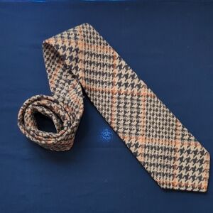 Vintage Sawtooth Brown Wool Tie